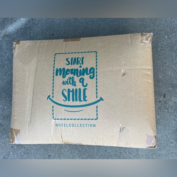 APSMILE Queen size goose feather down comforter cloud grey - Picture 2 of 5